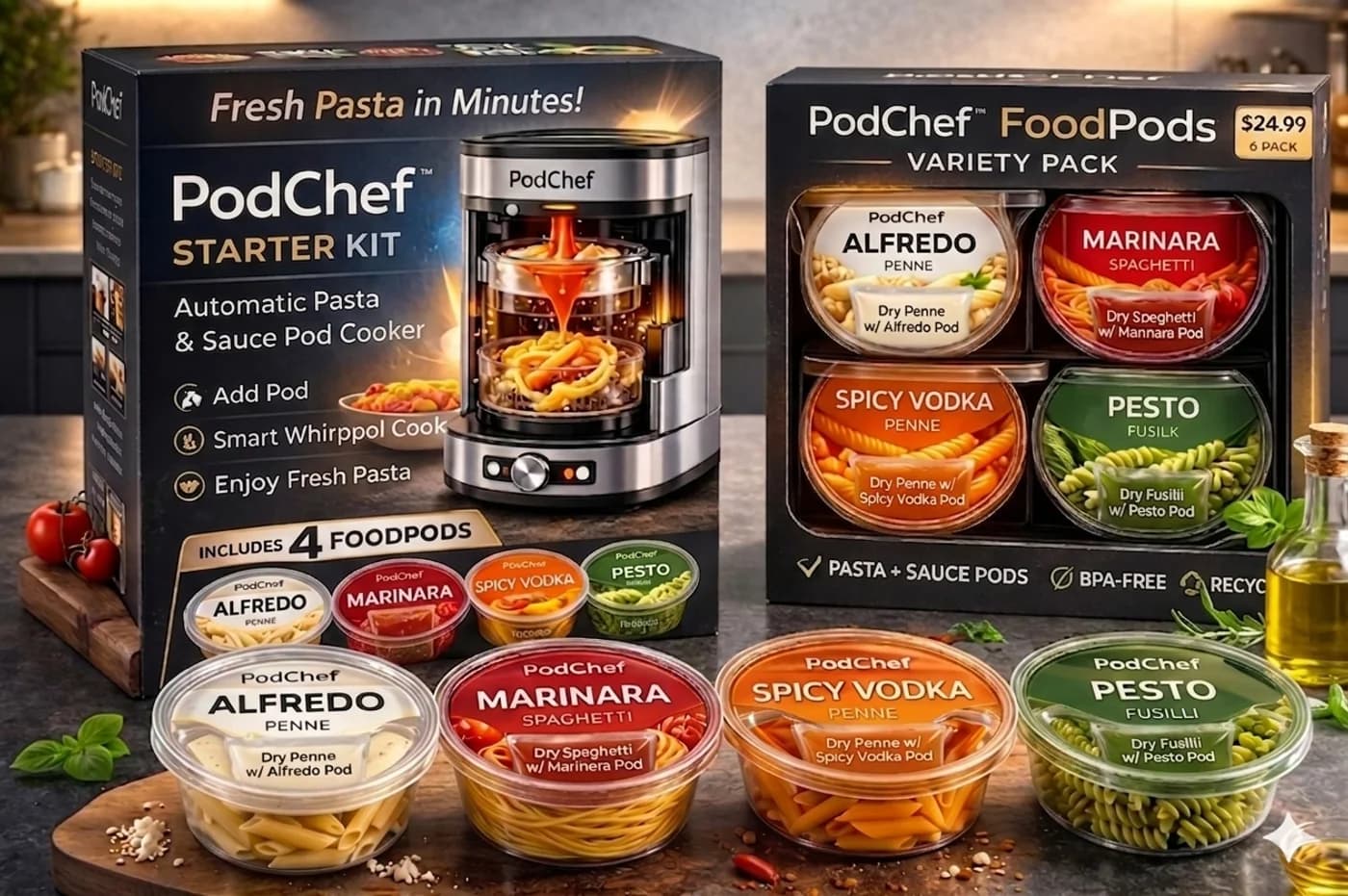 PodChef Starter Kit and FoodPods Variety Pack